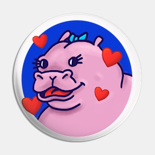 Cutest hippo in love Pin