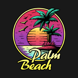 Palm Beach summer sunset Sun T-Shirt