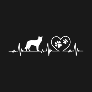 Northern Inuit Dog Lover Heartbeat T-Shirt