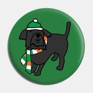 Cute Irish Dog on St Patricks Day Pin