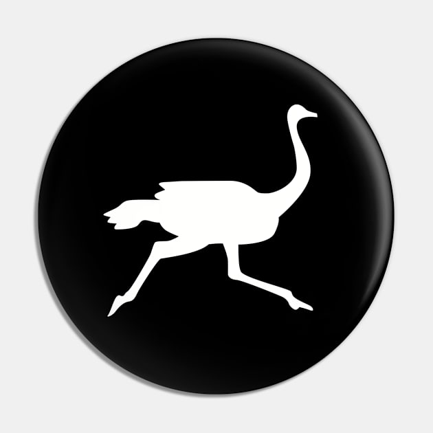 Running ostrich Pin by Designzz