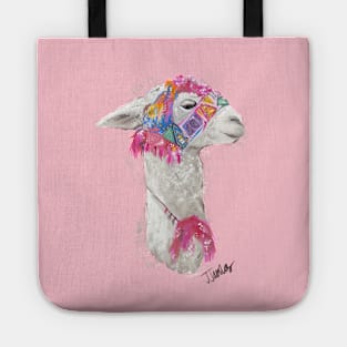 Decorated Peruvian Llama Tote