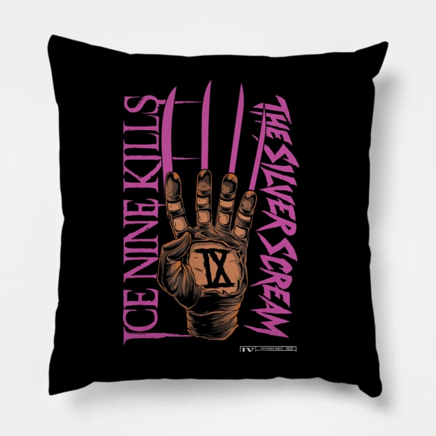 Ice Nine Kills Astonishing Artistry Pillow by labyrinth pattern