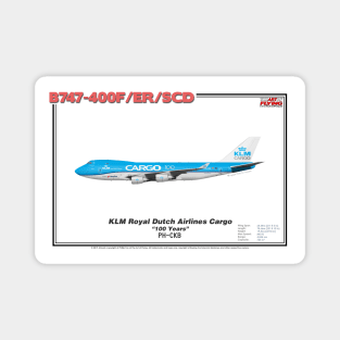 Boeing B747-400F/ER/SCD - KLM Royal Dutch Airlines Cargo "100 Years" (Art Print) Magnet