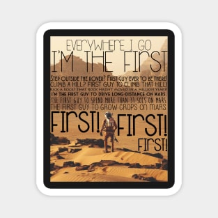 The Martian - First! First! First! Sticker Magnet