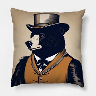 He's A Very Debonair Bear Pillow