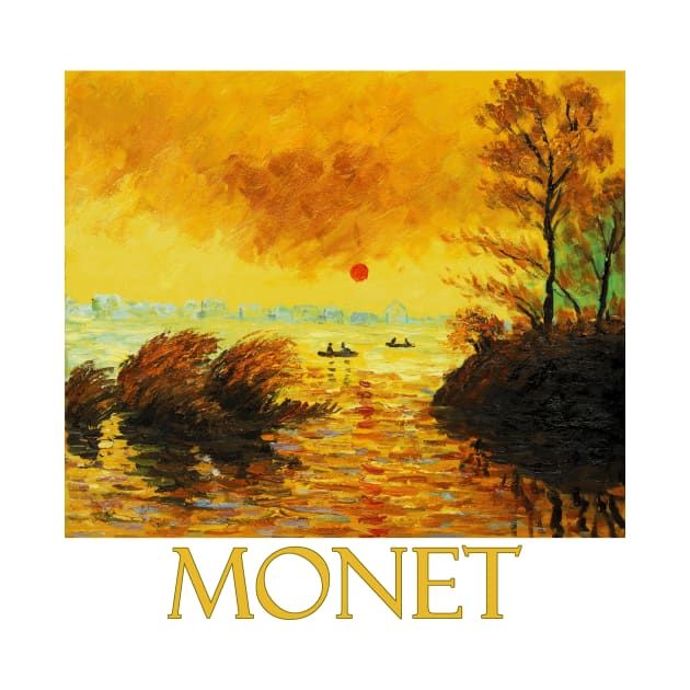 Le Coucher Du Soleil La Seine by Claude Monet by Naves