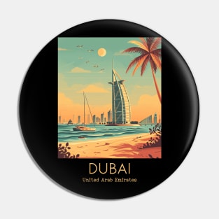 A Vintage Travel Illustration of Dubai - United Arab Emirates Pin