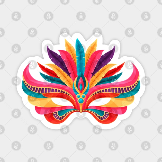 Venetian Carnival Mask Magnet by Mako Design 