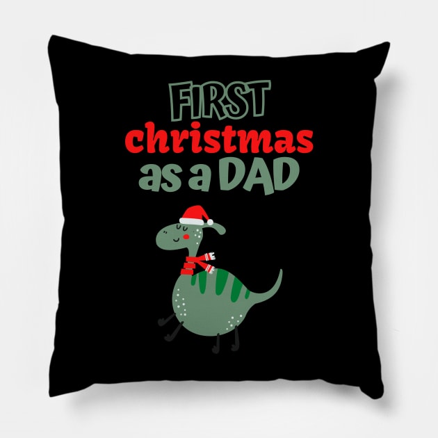 First christmas as a dad Pillow by the christmas shop
