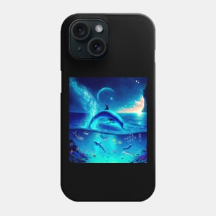 For Dolphin Lovers In The Moonlight Phone Case