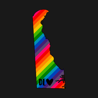 USA States: Delaware (rainbow) T-Shirt