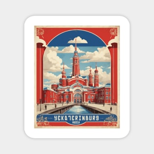 Yekaterinburg Russia Vintage Tourism Poster Magnet