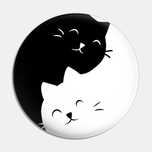 Yin Yang Cats Pin