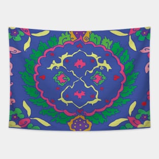 Flowers and Cat Garden Tapestry