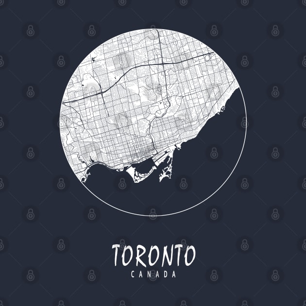 Toronto, Ontario, Canada City Map - Full Moon by deMAP Studio