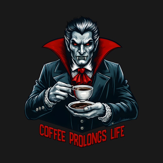 Coffee Prolongs Life-Vampire by didibayatee