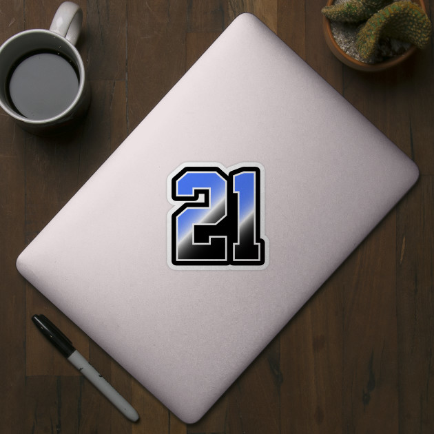 21 number no. Back number Sticker by GeogDesigns