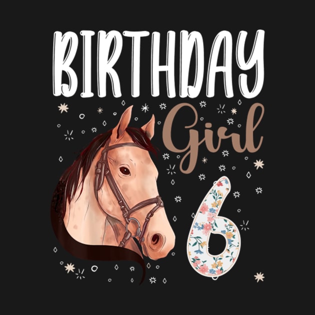 Horse Animal Lovers 6th Birthday Girl by tasmarashad