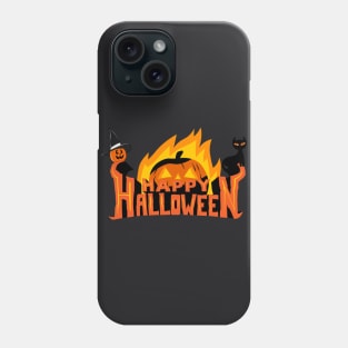 Happy Halloween! Cute Halloween Pumpkin Hat Black Cat Autumn Vibes Phone Case