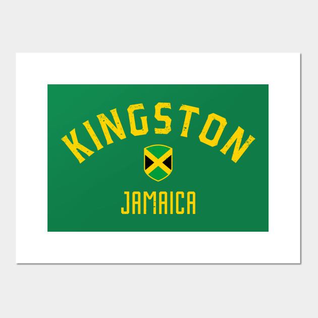 Kingston Jamaica Jamaican Flag Kingston Design Kingston Jamaica Posters And Art Prints Teepublic
