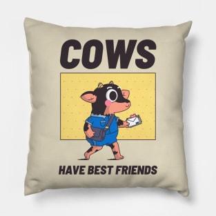 Cows have Best Friends Animal Facts Pillow