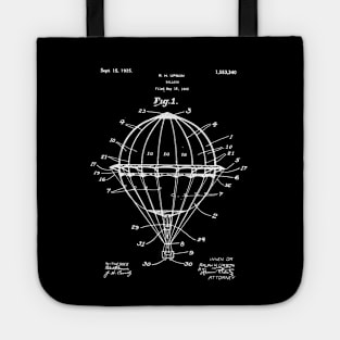 Hot Air Balloon Patent , Airship Blueprint Tote