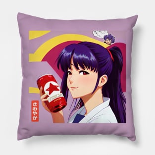 Misato Katsuragi from Evangelion in japanese beer Advertise Pillow