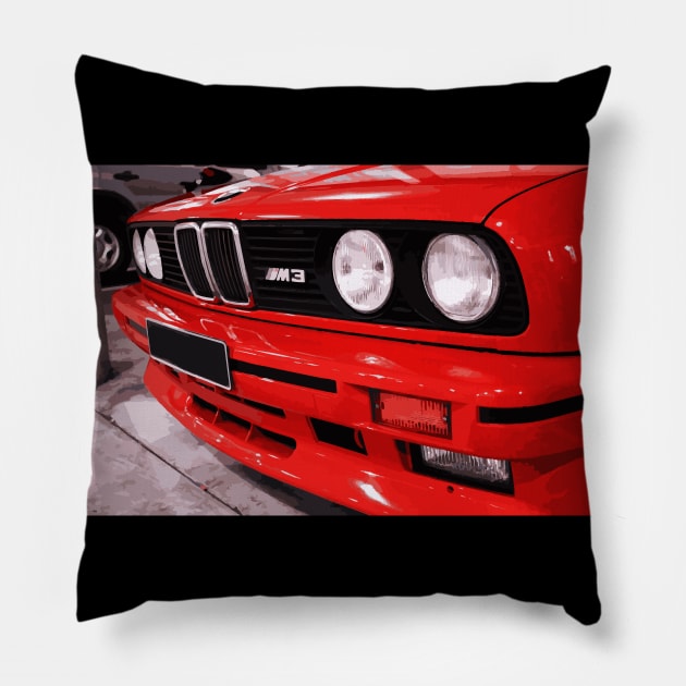 BMW M3 E30 Pillow by 5thmonkey