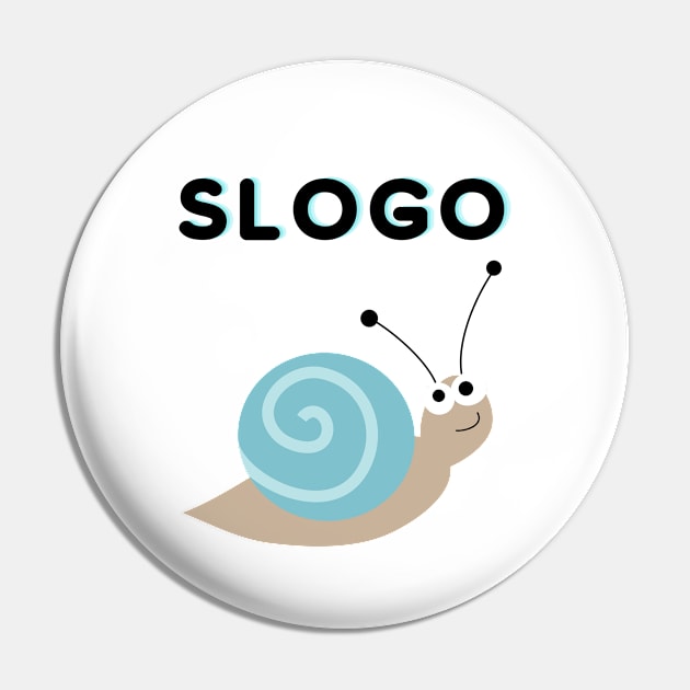 Slogo, I Love Slugs Pin by Cor Designs