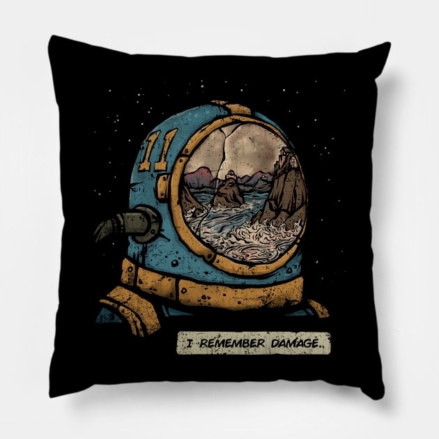 I Remember Damage Pillow by kg07_shirts