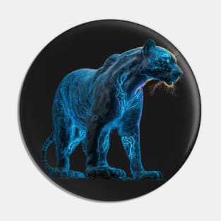 Majestic black jaguar Pin