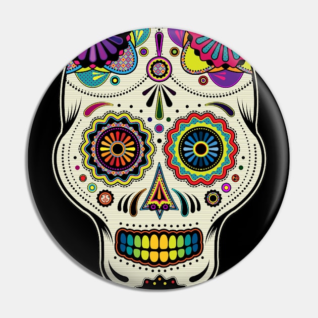 Sugar Skull Day of the Dead Pin by Blue Planet Boutique