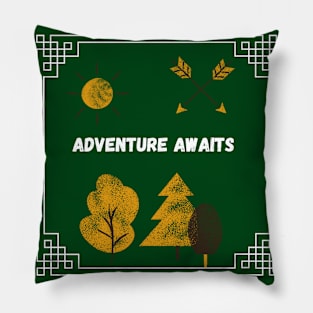 Adventure awaits. Pillow