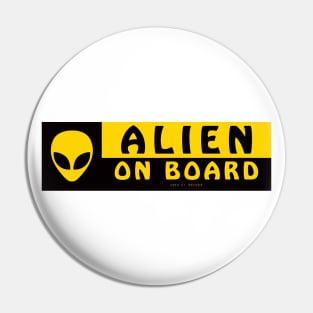 Alien on Board Pin