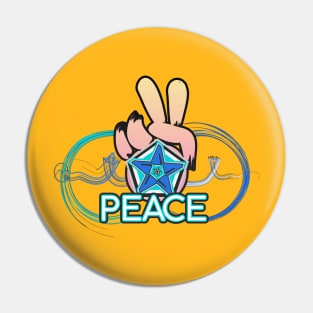 All Stars Peace Badge Pin