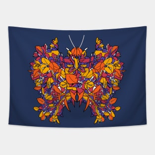 Exotic colorful floral digital butterfly 2020 Tapestry