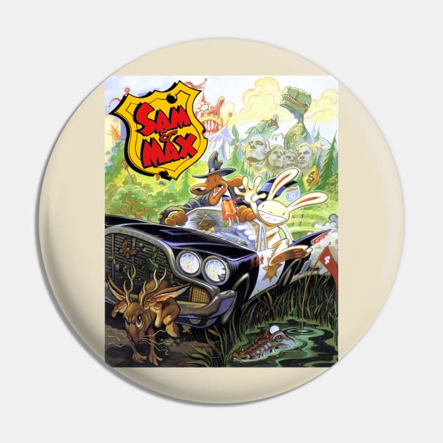 Sam and Max Hit The Road [Logo] Pin by Zagreba