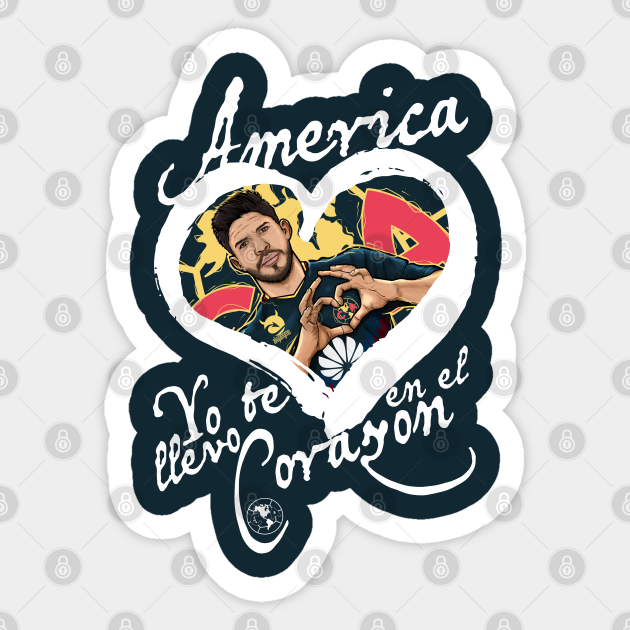 America, yo te llevo en el corazon - Futbol - Sticker | TeePublic