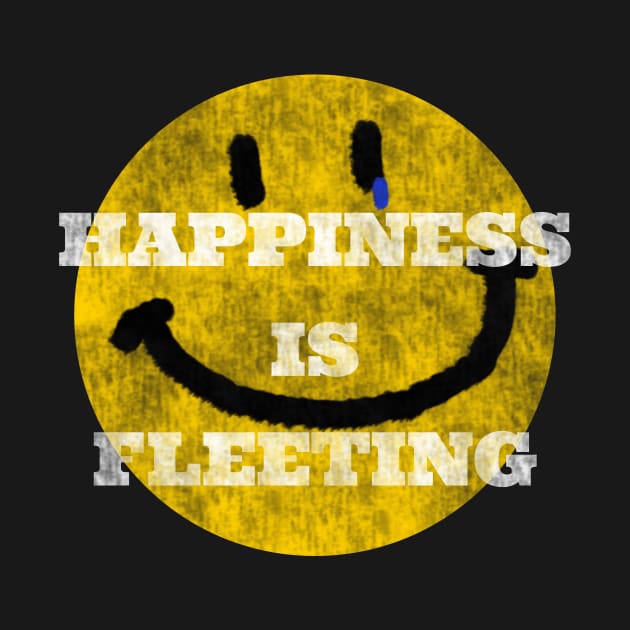 Happiness is fleeting smiley face goth emo vibes by Captain-Jackson