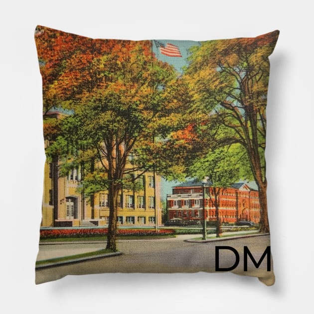 Danbury Street Scenes Pillow by Danbury Museum