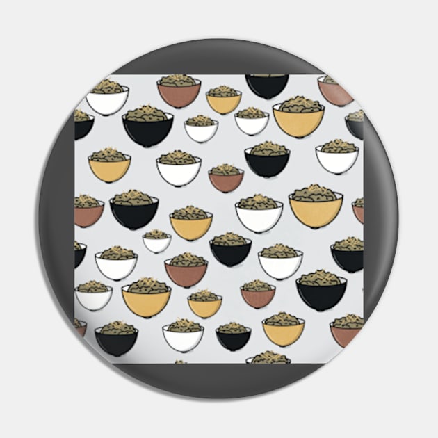 Bowls of Chili Pattern Pin by WalkSimplyArt