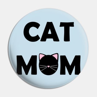 Cat Mom (Black) Pin