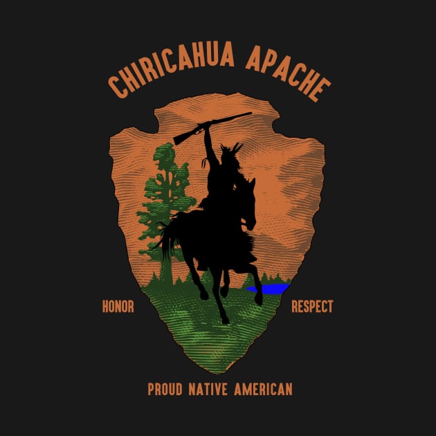 CHIRICAHUA APACHE  tribe Native American Indian Retro Arrow by The Dirty Gringo