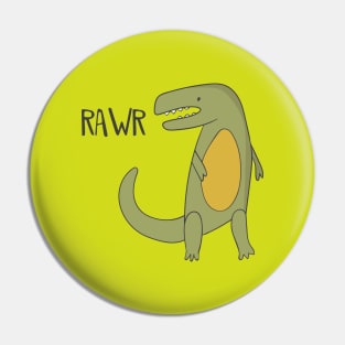 RAWR T-REX TYRANNOSAURUS REX CUTE DINOSAUR Pin