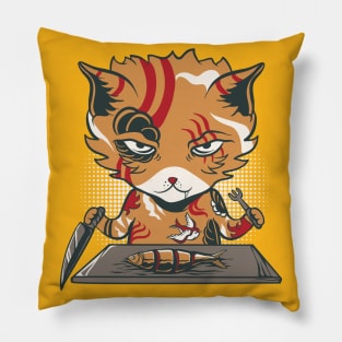 yakuza cat Pillow