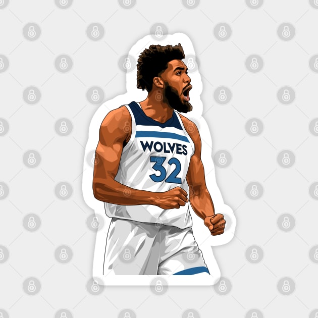 Karl Anthony Towns Magnet by origin illustrations