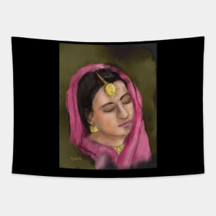 Punjabi Girl in Pink Tapestry