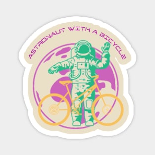 Astronaut With Bicycle, Earth Magnet