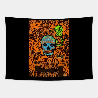 Dive into Mexican Flair - A MaleMask NFT with MexicanEye Color and DarkItem Tapestry